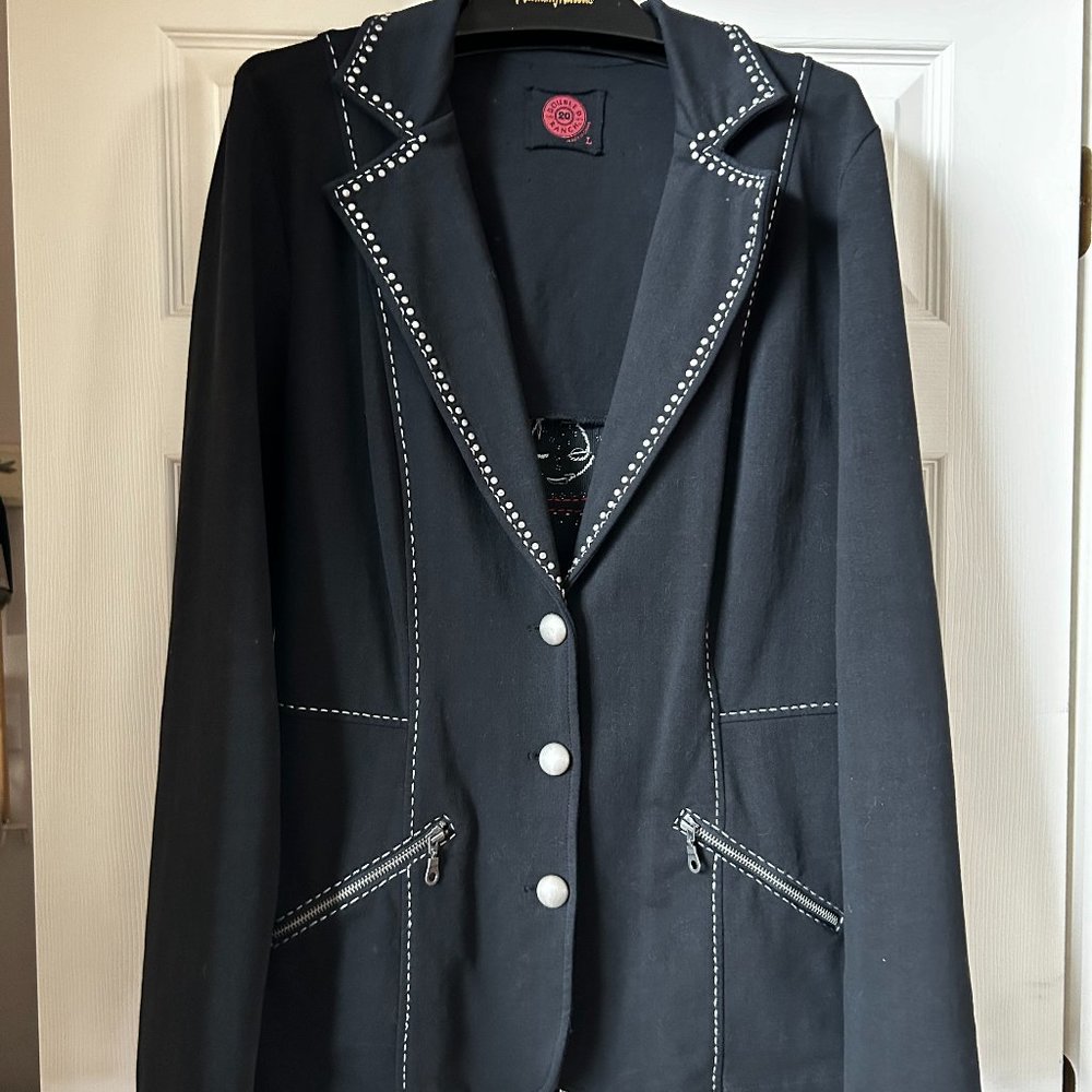 Double D Ranchwear Black Cotton Stretchy Blazer